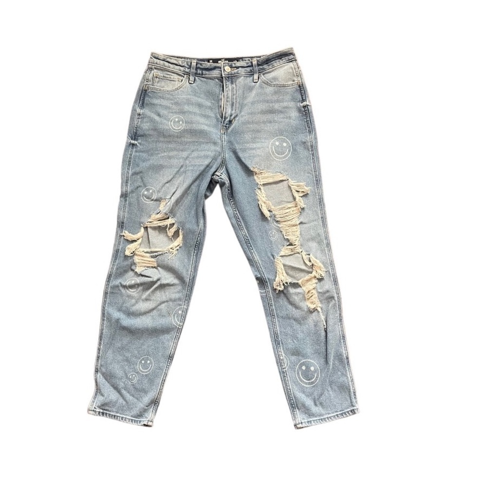 Hollister Smile Emoji Jeans Size 9R W29 L27